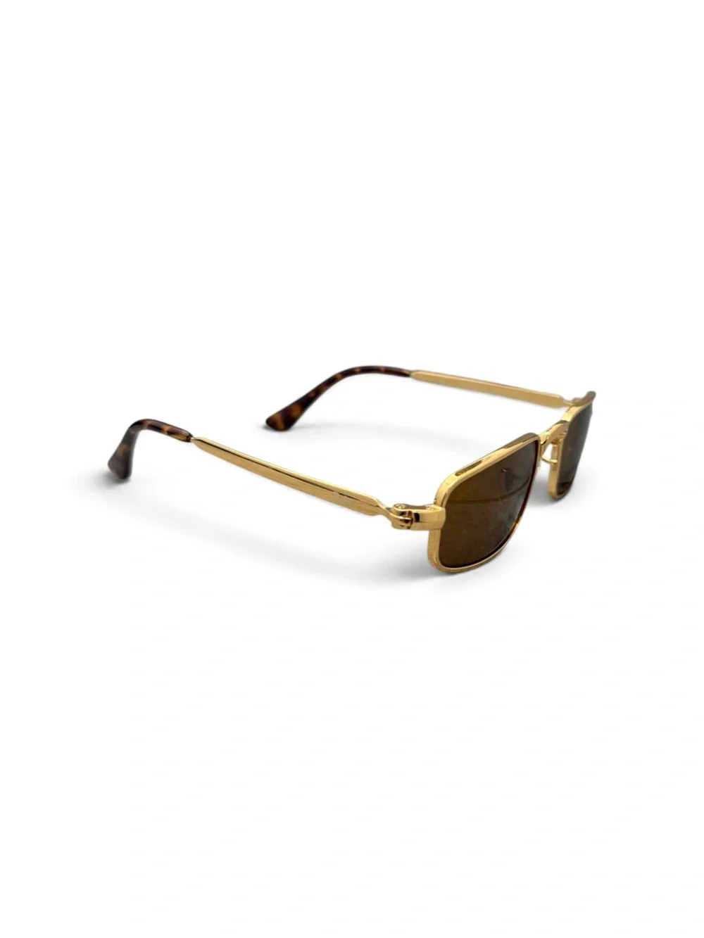 NWT A$AP Rocky Ray-Ban Polished Arista Gold Frame Brown Lens Sunglasses